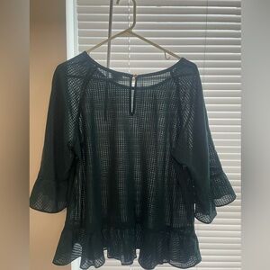 And away green ruffle shirt size xxl